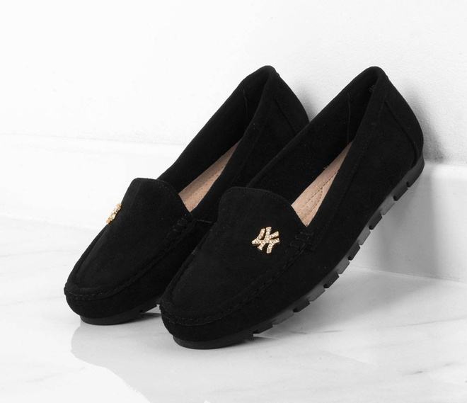 CZARNE ZAMSZOWE MOKASYNY MARITA 5