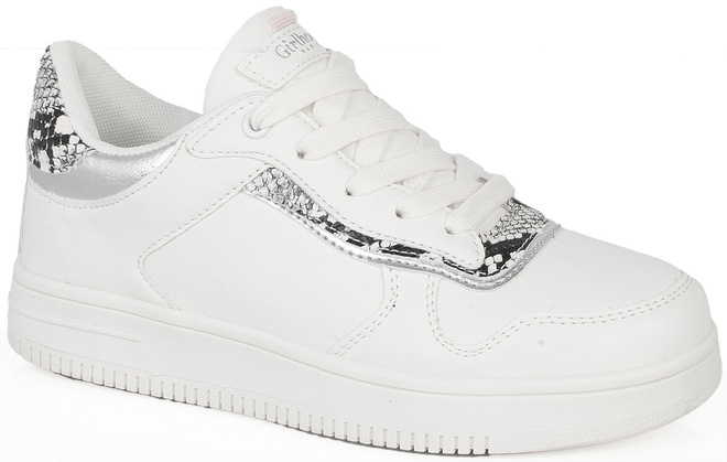 BIAŁE SNEAKERSY TRAMPKI KLASYCZNE NA PLATFORMIE OPAM 1