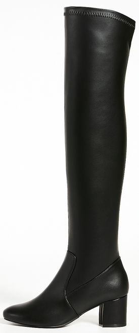 CZARNE DAMSKIE SKÓRZANE KOZAKI ZA KOLANO WYSOKIE 3