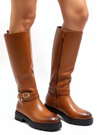 CAMEL DAMSKIE  KOZAKI SKÓRZANE OCIEPLANE ZAMEK VLOKIA