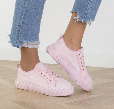 ROŻOWE SNEAKERSY TRAMPKI DAMSKIE ZOJA