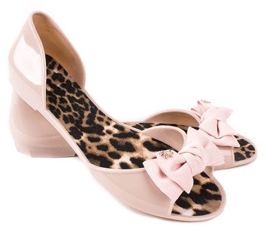 BEŻOWE NUDE GUMOWE BALERINKI  MELISKI Z KOKARDKĄ  GRACIE