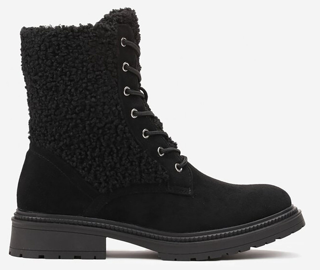 DAMSKIE CZARNE ZAMSZOWE BOTKI TRAPERY OCIEPLANE TULARA 1