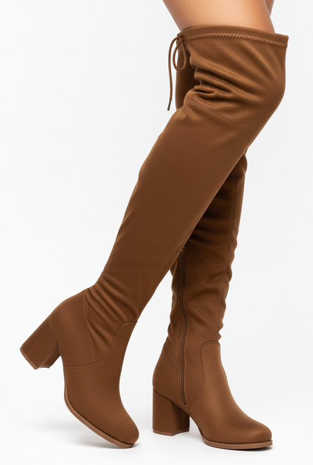 CAMEL DAMSKIE ZAMSZOWE KOZAKI NA ZAMEK ZA KOLANO