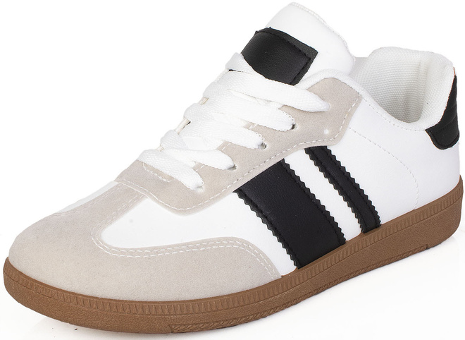 DAMSKIE BIAŁE SNEAKERSY TRAMPKI SKÓRZANE PEAR 3