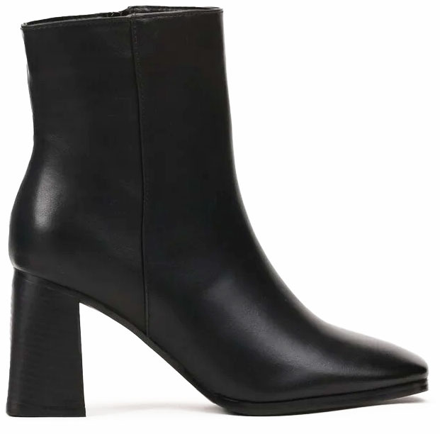 CZARNE DAMSKIE BOTKI NA SŁUPKU SKÓRZANE NA ZAMEK SALASA 1