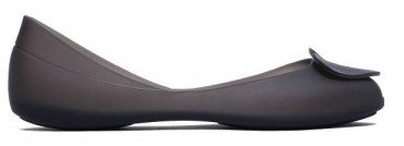 CZARNE GUMOWE BALERINKI MELISKI Z SERCEM HEART 1