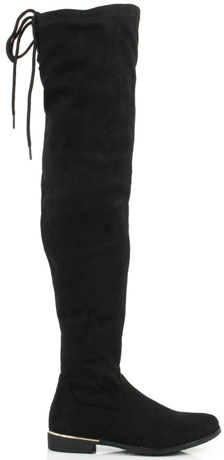 CZARNE ZAMSZOWE KOZAKI ZA KOLANO LILLY 1