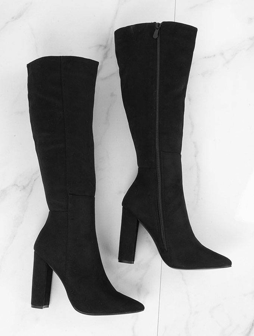 CZARNE ZAMSZOWE KOZAKI MARICA 6