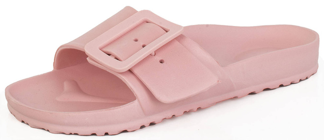 RÓŻOWE KLAPKI Z KLAMRĄ PROFILOWANE URIEL 3