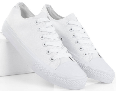 KLASYCZNE NISKIE BIAŁE TRAMPKI MĘSKIE