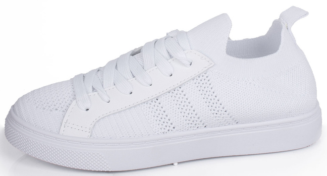 BIAŁE TENISÓWKI AŻUROWE SZNUROWANE ODETTE 3