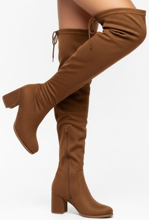 CAMEL DAMSKIE ZAMSZOWE KOZAKI NA ZAMEK ZA KOLANO