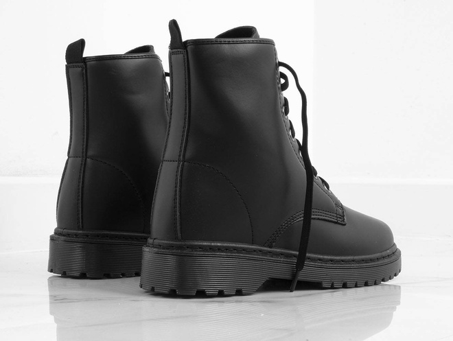 CZARNE TRAPERY GLANY BOTKI EKOSKÓRA CORLIN 6