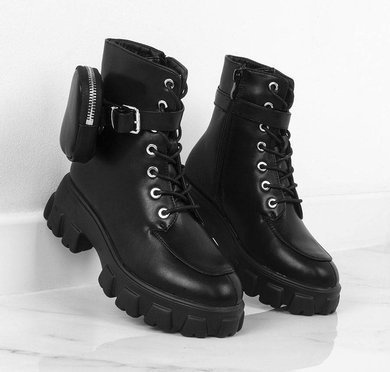 CZARNE BOTKI NA PLATFORMIE BALECIA