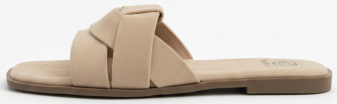 KLAPKI BEŻOWE DAMSKIE ZAMSZOWE PASKI WSUWANE 3