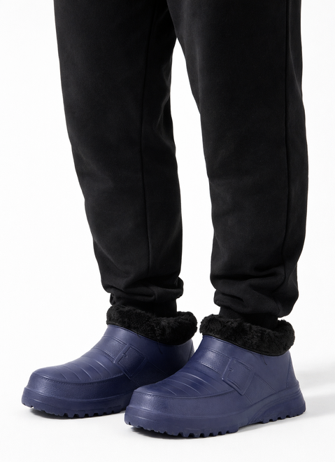 GRANATOWE OCIEPLANE KLAPKI CHODAKI KROKSY 