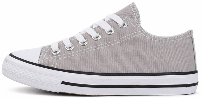 SZARE KLASYCZNE NISKIE TRAMPKI TENISÓWKI SZNUROWANE 3