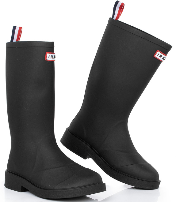 CZARNE MATOWE WYSOKIE KALOSZE IRAIN 2