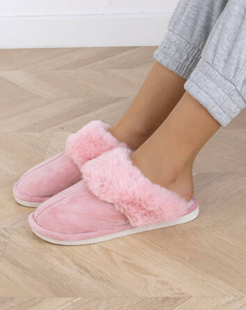 RÓŻOWE OCIEPLANE FUTERKIEM KAPCIE KLAPKI SILAS
