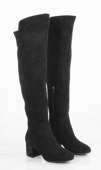 CZARNE KOZAKI ZA KOLANO SHANTLY 2