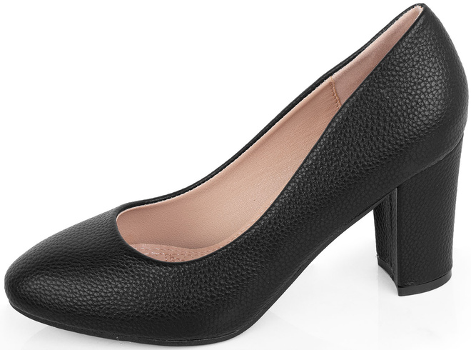 DAMSKIE CZÓŁENKA CZARNE KLASYCZNE NA SŁUPKU AMAYA 3