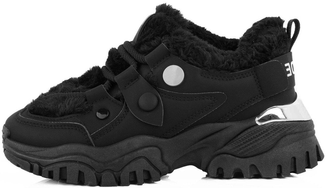 CZARNE SNEAKERSY OCIEPLANE TASILLA 3