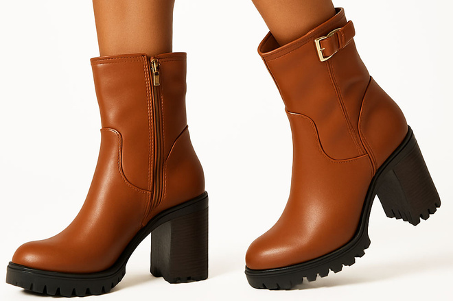 CAMEL DAMSKIE BOTKI NA SŁUPKU OBCASIE SKÓRZANE VICENZA 2