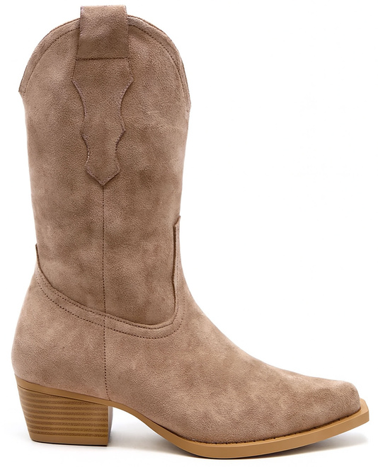 SZARE ZAMSZOWE WYSOKIE KOWBOJKI BOTKI OBCAS TORIA 1