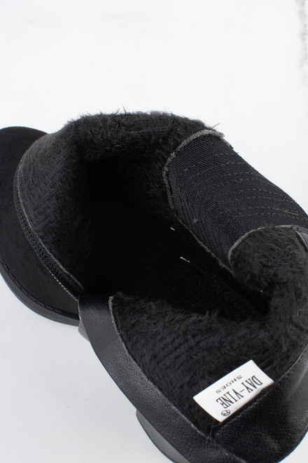 CZARNE DAMSKIE BOTKI NA SŁUPKU ZAMSZOWE OCIEPLANE TOGO 7