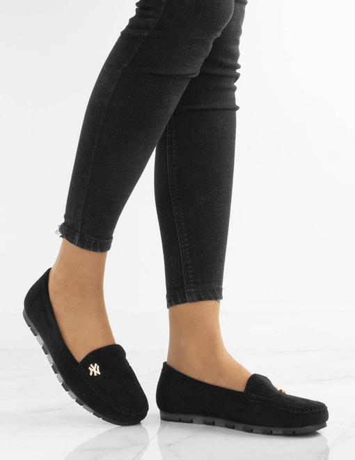 CZARNE ZAMSZOWE MOKASYNY MARITA 8