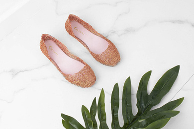 RÓZOWE BALERINKI MELISKI PLECIONE ROXANE