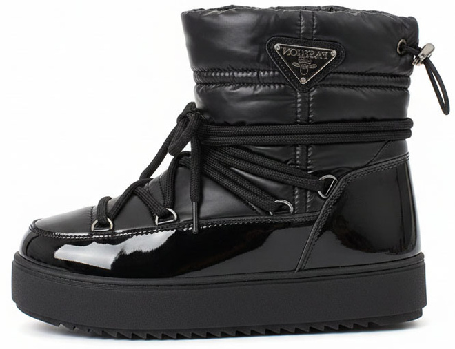 CZARNE OCIEPLANE ŚNIEGOWCE BOTKI PLATFORMA WSUWANE NITERIA 5