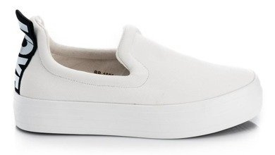 BIAŁE PODWYŻSZANE SLIP ON  VERONICA