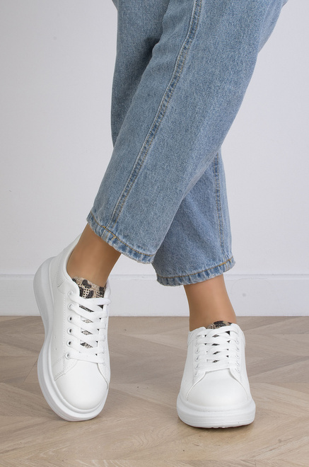 DAMSKIE BIAŁE SNEAKERSY TRAMPKI SKÓRZANE DARCIA 7
