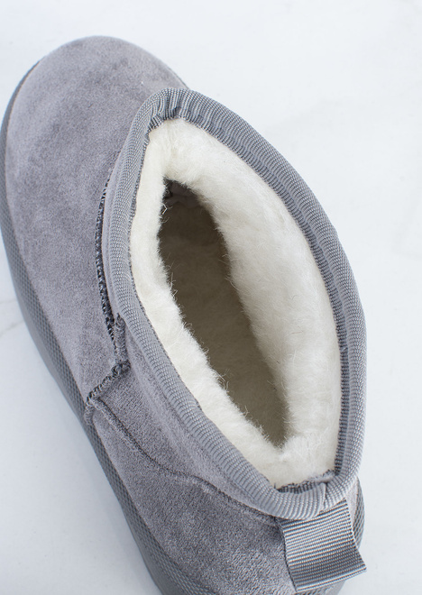 SZARE OCIEPLANE ŚNIEGOWCE BOTKI NA PLATFORMIE WSUWANE 6