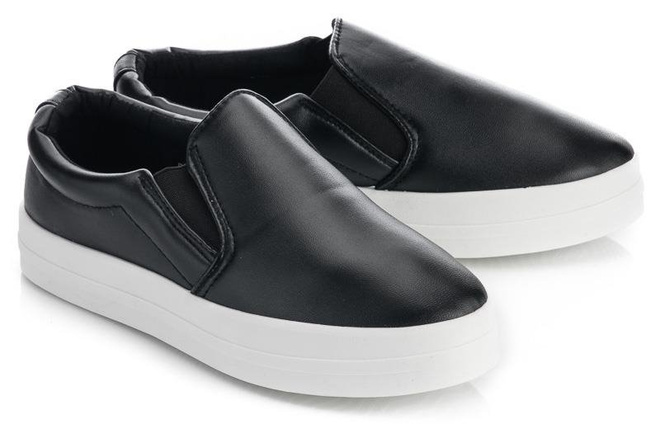 CZARNE TRAMPKI TENISÓWKI SLIP ON VIMI 1