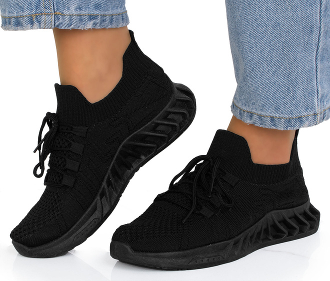 DAMSKIE CZARNE BUTY LEKKIE SNEAKERSY VINO 4