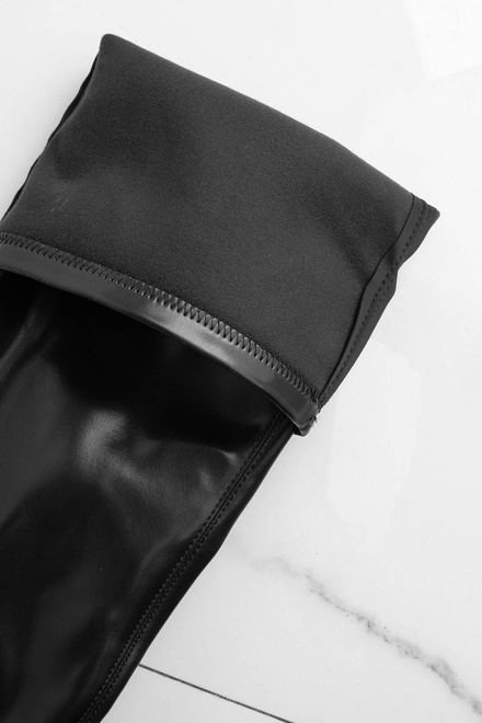 CZARNE DAMSKIE KOZAKI SKÓRZANE NA SŁUPKU SANDY 6