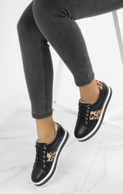 CZARNE SNEAKERSY FAUXIN 3