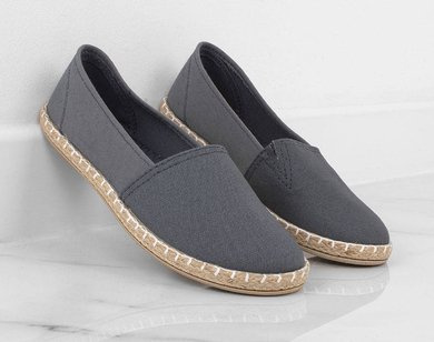 SZARE ESPADRYLE BALERINKI ELISA