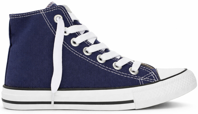 WYSOKIE KLASYCZNE GRANATOWE TRAMPKI TENISÓWKI SZNUROWANE 1