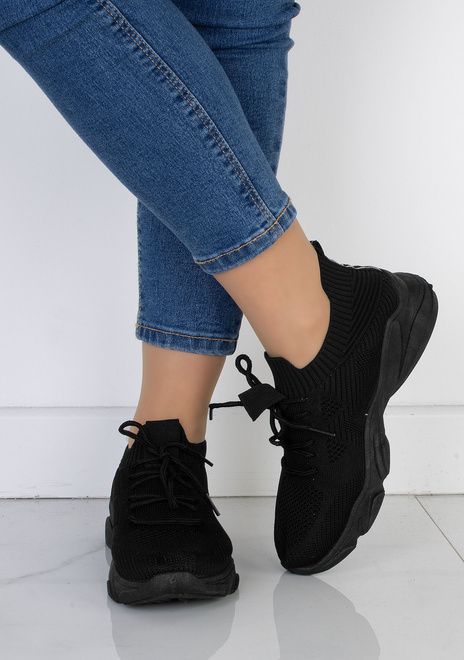 DAMSKIE CZARNE BUTY LEKKIE SNEAKERSY ELODIE 6