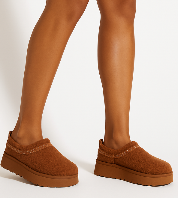 DAMSKIE CAMEL KAPCIE OCIEPLANE PLATFORMA WSUWANE CLOUD