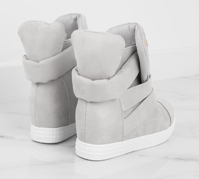 SZARE SNEAKERSY NA KOTURNIE SHANICE 4