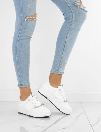 BIAŁE SNEAKERSY Z ŁAŃCUCHEM KILEY