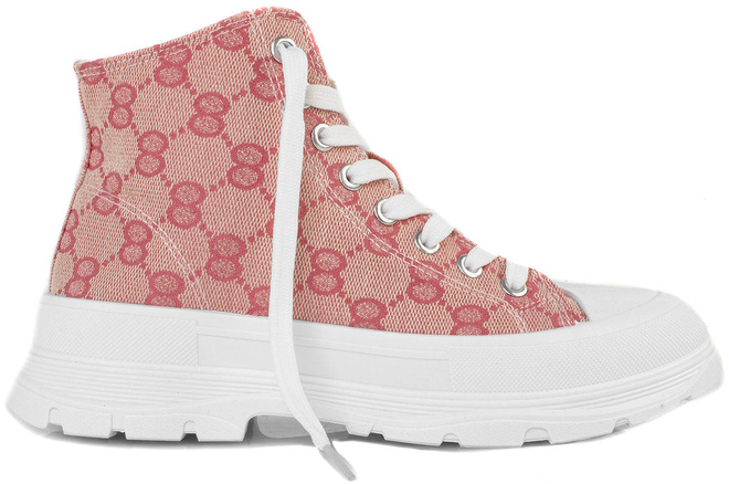 RÓŻOWE WYSOKIE TRAMPKI PALLADI 1