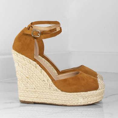 CAMEL SANDAŁY NA KOTURNIE ESPADRYLE LOKADIA