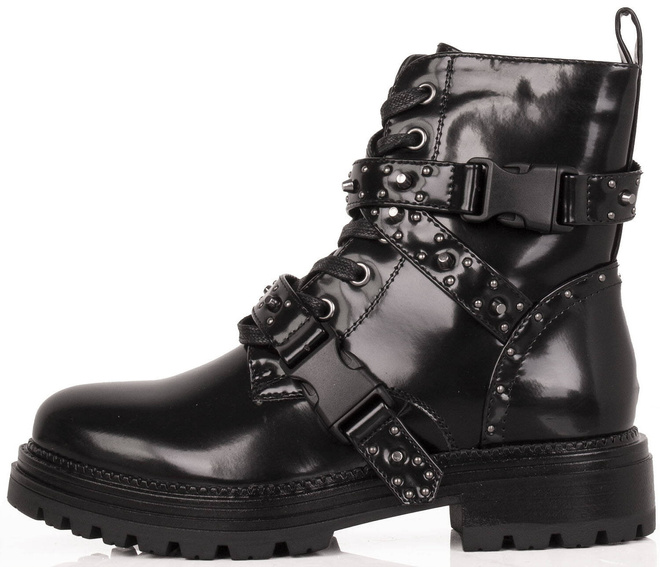 CZARNE TRAPERY BOTKI OCIEPLANE WORKERY Z DŻETAMI 3