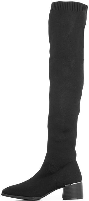 DAMSKIE CZARNE KOZAKI NA SŁUPKU ELASTYCZNA CHOLEWKA PRIM 3